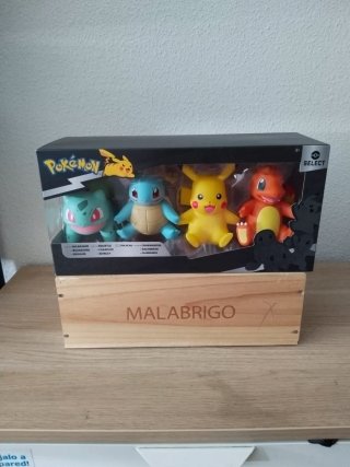 Set 4 Figuras Pokémon Bulbasaur, Squirtle, Pikachu