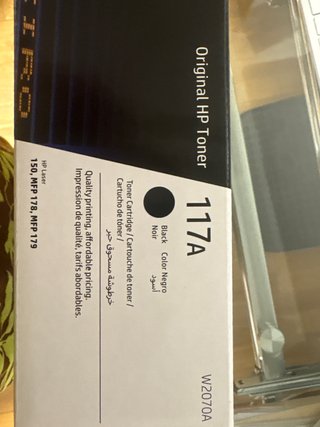 Cartucho Tinta HP 117A Negro Original