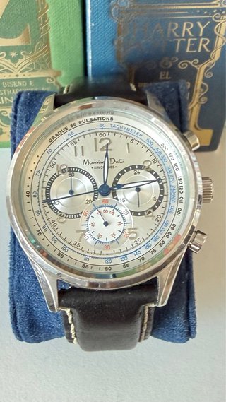 Reloj Massimo Dutti Cronógrafo Plata y Negro