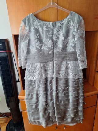 Traje de fiesta gris talla 50