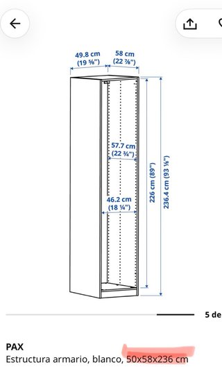 Armario modular Ikea Pax
