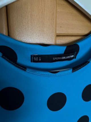 Vestido Sfera lunares azul talla S