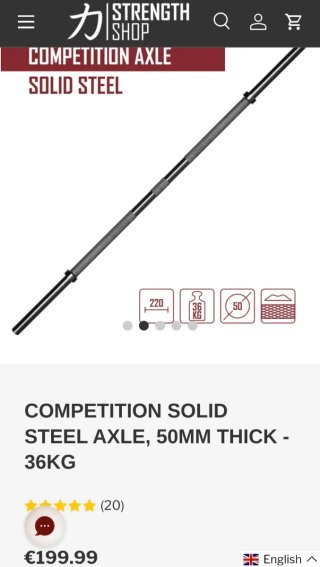 Barra AXLE Maciza Competición