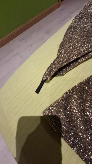 Disfraz vestido fiesta dorado 80s