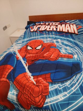 Colcha Spiderman Azul y Rojo cama 90 de plumas