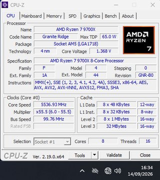 AMD Ryzen 7 9700X AM5 8 núcleos 16 hilos
