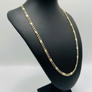 Cadena Figaro 3x1 Labrada Oro