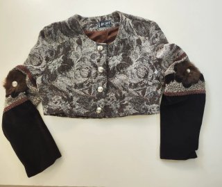 Bolero Vintage Tapiz Flores Pelo