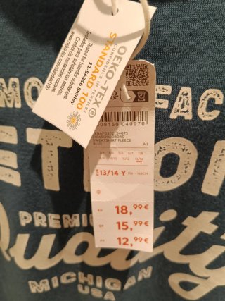 Sudadera niño 13-14 años