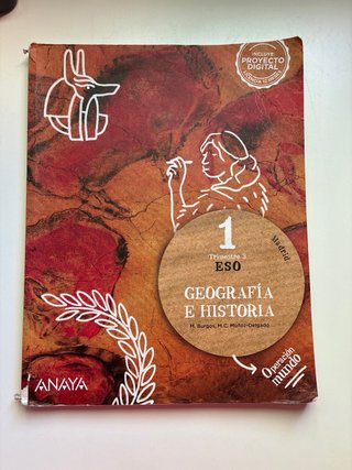 Libros historia 1, 2 y 3 evaluacion. 1 de la eso