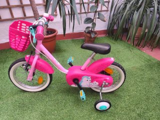 Bicicleta infantil rosa 3-6 años