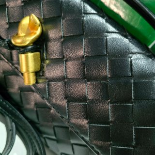 Bolso Bottega Veneta Negro Piel Trenzada