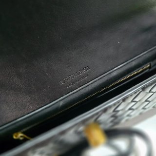Bolso Bottega Veneta Negro Piel Trenzada