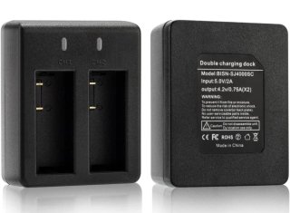 Kit 3 Baterías GEEKAM Cargador Duo Camara de Accio