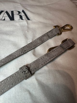 Borsa mini shopper Zara grigia scamosciata