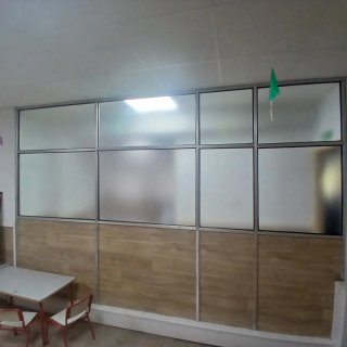 Mampara separador habitaciones