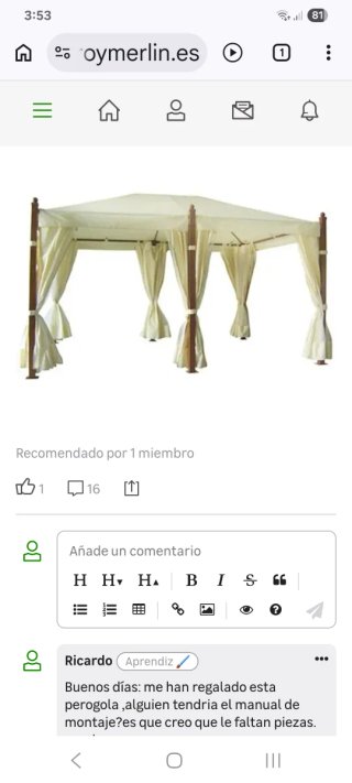 Cenador 3x4 cortinas y mosquiteras. Buen estado