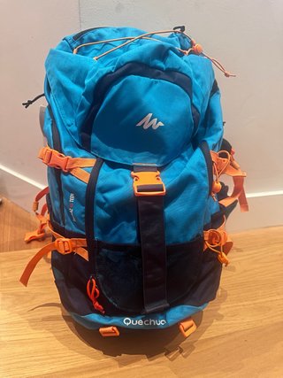 Mochila Quechua Forclaz 40L Azul/Naranja