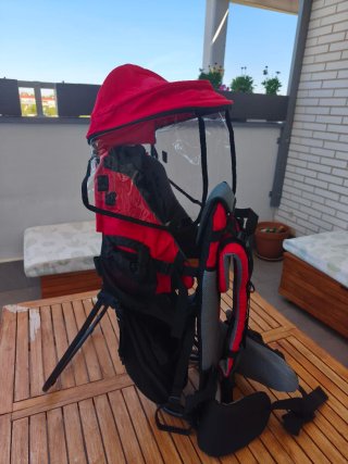 Mochila Portabebés Senderismo Roja