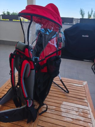 Mochila Portabebés Senderismo Roja