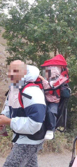 Mochila Portabebés Senderismo Roja