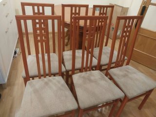 Juego de 6 Sillas de Comedor Madera