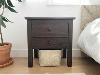 2 Mesitas de Noche Madera Oscura