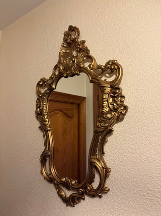 Espejo de pared dorado barroco