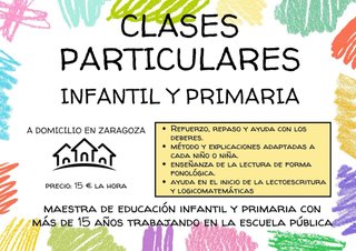 Clases particularesde Infantil y Primaria