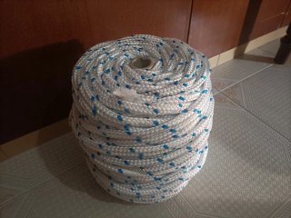 Rollo de Cuerda Blanca y Azul