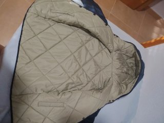 Abrigo niño reversible gris y azul marino Talla 8