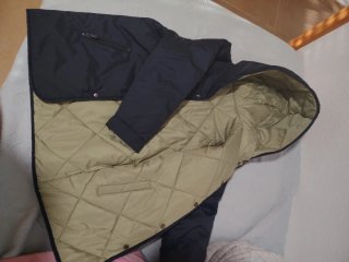 Abrigo niño reversible gris y azul marino Talla 8