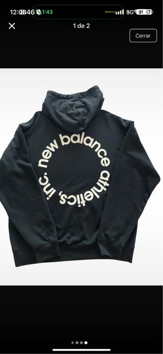 Sudadera New Balance Athletics Inc. Negra