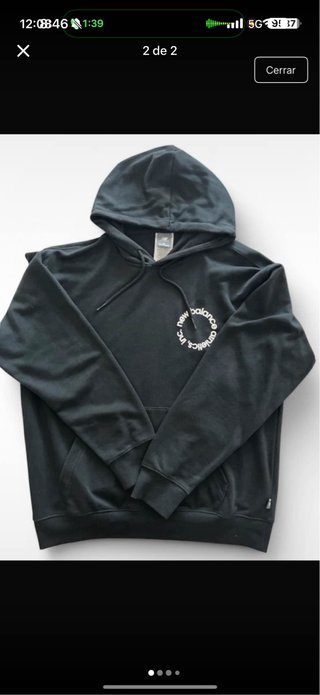 Sudadera New Balance Athletics Inc. Negra