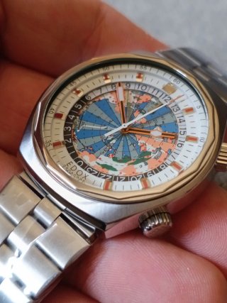 Edox Geoscope 42 Super Compressor Diver Vintage