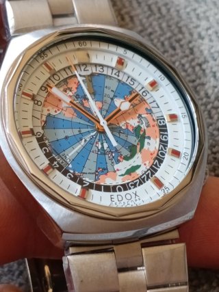 Edox Geoscope 42 Super Compressor Diver Vintage