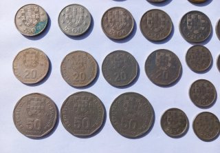 Lote monedas antiguas Portugal