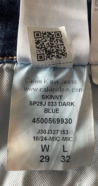 Jeans skinny Calvin Klein blu