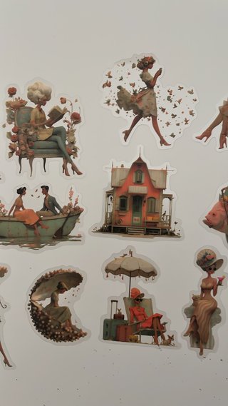 Pegatinas Vintage Estilo Pet Scrapbook