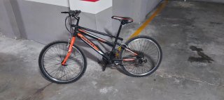 Bicicleta RUNFIT SPORT Negra y Naranja 21 pulgadas