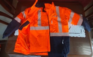 Parka STEF Trabajo Naranja y Azul