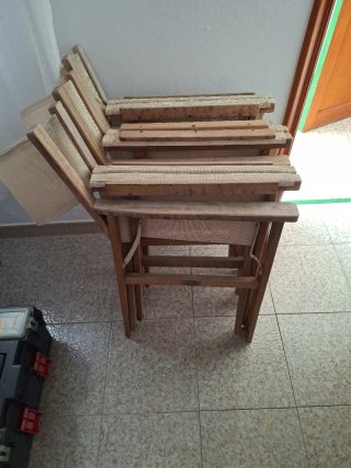 Juego 3 Sillas Madera Casttie