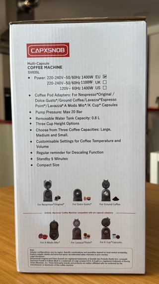 Cafetera CAPXSNOB Warriors1 Multicápsula