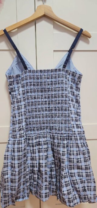 Vestido Hollister cuadros azul y negro Talla M