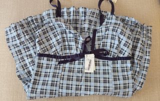 Vestido Hollister cuadros azul y negro Talla M