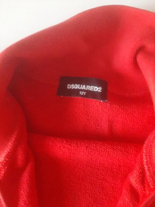 Felpa Dsquared2 Rossa con Logo Taglia 12 anni