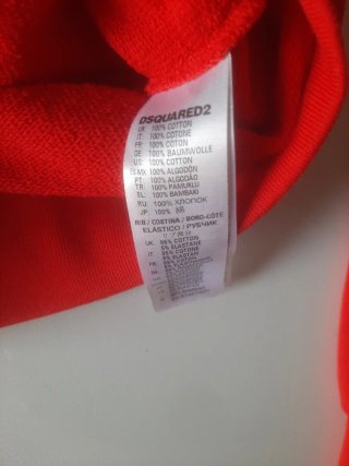 Felpa Dsquared2 Rossa con Logo Taglia 12 anni