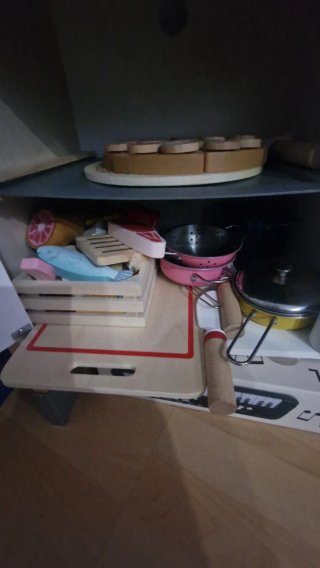 Cocina de juguete para niños con mucho accesorios