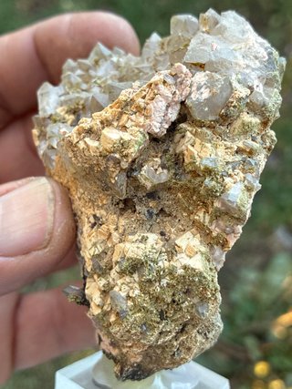 Minerali Quarzo Fumé ed Epidota