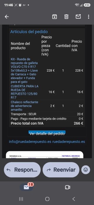 Rueda Galleta 17 Volvo C70